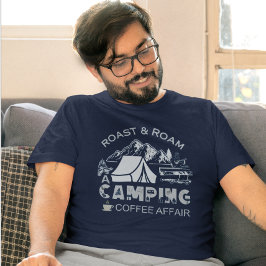 Camiseta Design do Caso de Café de Campanha do Roast & Roam