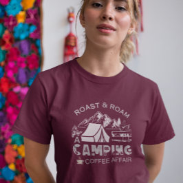 Camiseta Design do Caso de Café de Campanha do Roast & Roam
