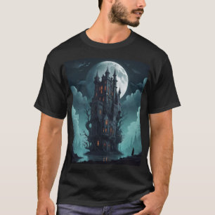 Camiseta Design do Castelo Gótico - Obra de Arte Misteriosa