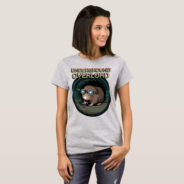 Camiseta Design do Circuito do Hacker Mole Hacker Subterrân (Frente Completa)
