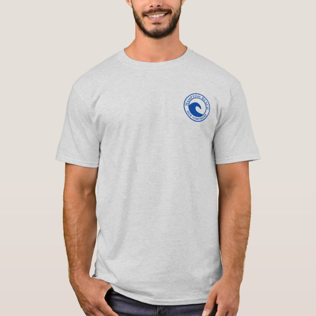 Camiseta Design do Círculo de Onda Azul de Hampton Beach (Frente)