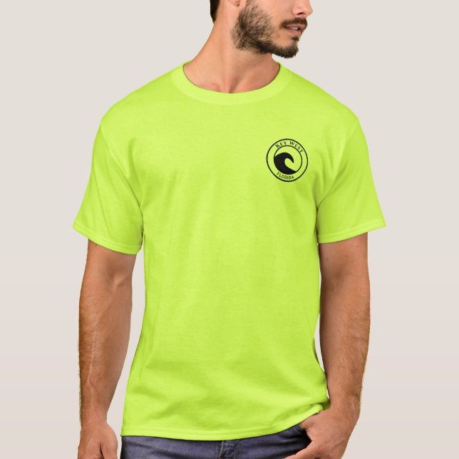Camiseta Design do Círculo de Onda Chave do Oceano Negro Oe (Frente)