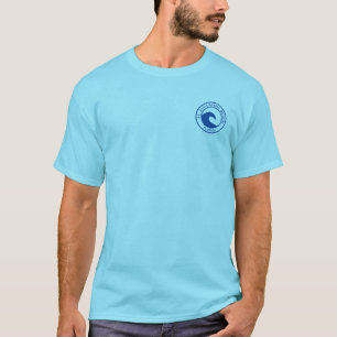 Camiseta Design do Círculo de Onda do Oceano Azul Rua Augu
