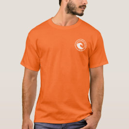 Camiseta Design do Círculo de Onda do Oceano Branco da Ilha