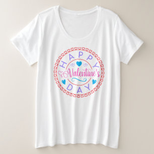 Camiseta Design do círculo do feliz dia de os namorados-871