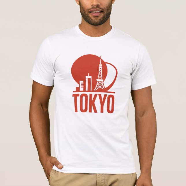 Camiseta Design do Círculo Skyline de Tóquio (Frente)