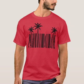 Camiseta design do código de barras do surf