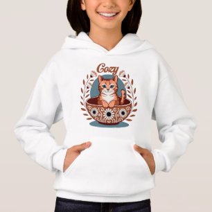 Camiseta Design do Copo do Gato Aconchegante
