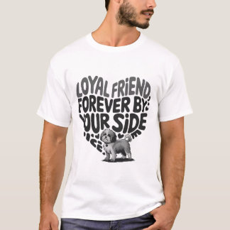 Camiseta Design do Coração do Companheiro do Cachorro Real
