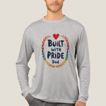design do crachá "Construído com Pai de orgulho"