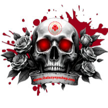 Design do crânio e Rosa