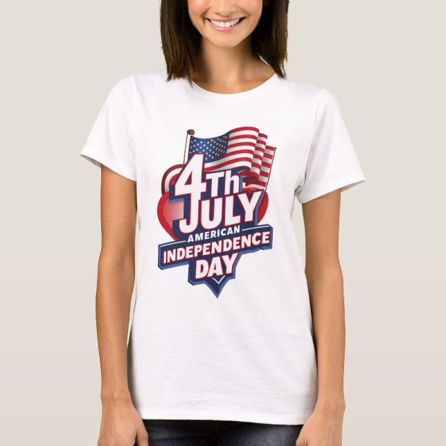 Camiseta Design do dia da independência (Frente)
