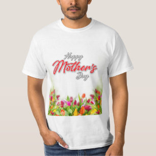 Camiseta Design do Dia da Mãe Colorida Elelgant