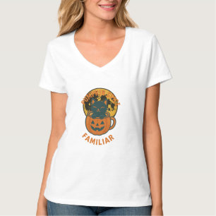 Camiseta Design do Dia das Bruxas Negras Familiares de Espe