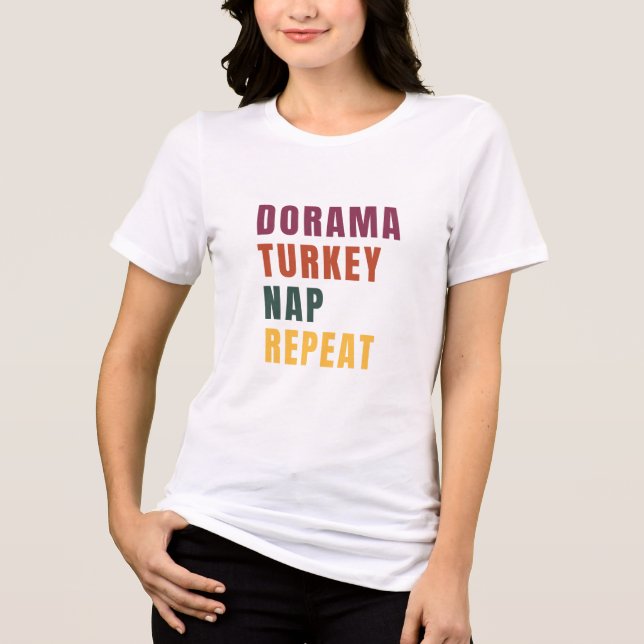 Camiseta Design do Dia de Ação de Graças de Dorama Lover (Frente)