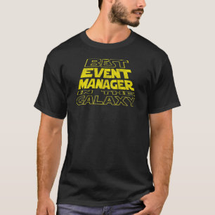 Camiseta Design do espaço no fundo do gerenciador de evento