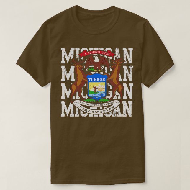 Camiseta Design do Estado do Michigan (Frente do Design)