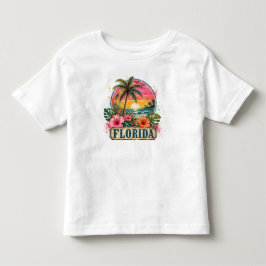 Camiseta Design do Estado Ensolarado da Praia da Flórida Vi