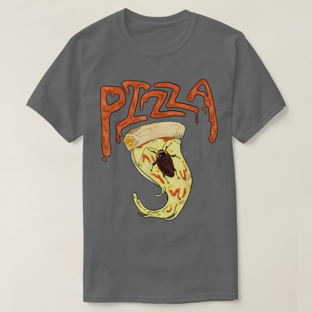 Camiseta Design do estilo de Banda da Inseto de pizza (Frente do Design)