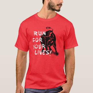 Camiseta Design do funcionamento de touro de San Fermin: