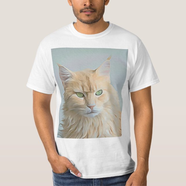 Camiseta Design do Gatinho bonito (Frente)