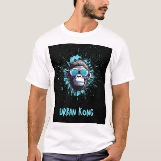 Camiseta Design do Gorila Urban Kong – Streetwear Azul e Pr