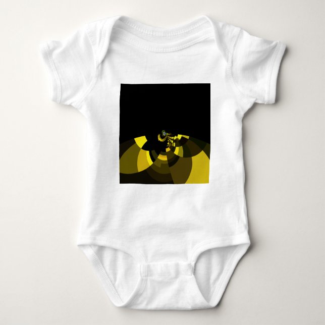 Camiseta Design do Gráfico de Arte de Vetor Preto e Dourado (Frente)