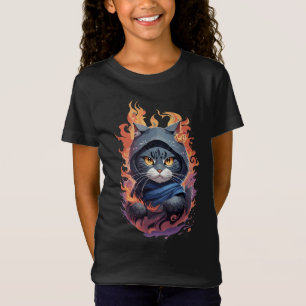 Camiseta Design do Guerreiro Gato Ninja