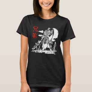Camiseta Design do Guerreiro Japonês Samurai Ninja Kanji