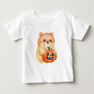 Camiseta Design do Hamster Bonito Jack-o'-Lanterna