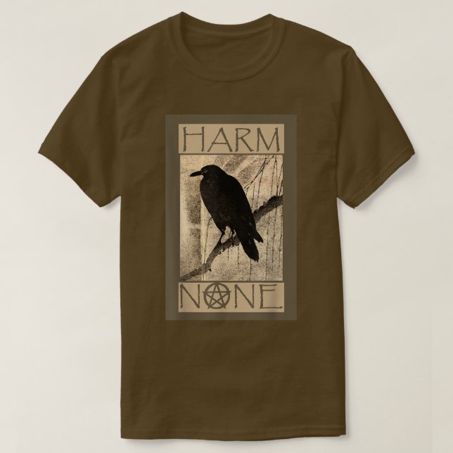 Camiseta Design do Harm None WiccanPagan (Frente do Design)