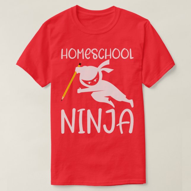 Camiseta Design do Homeschooler Ninja Learning Homeschoolin (Frente do Design)