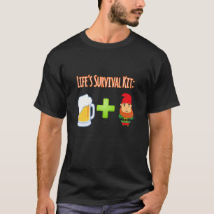 Camiseta Design do Kit de Sobrevivência da Vida e Gnomos