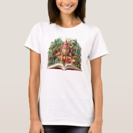 Camiseta Design do Livro de Natal Festivo
