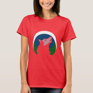 Camiseta Design do Lobo Uivando Lua Cheia
