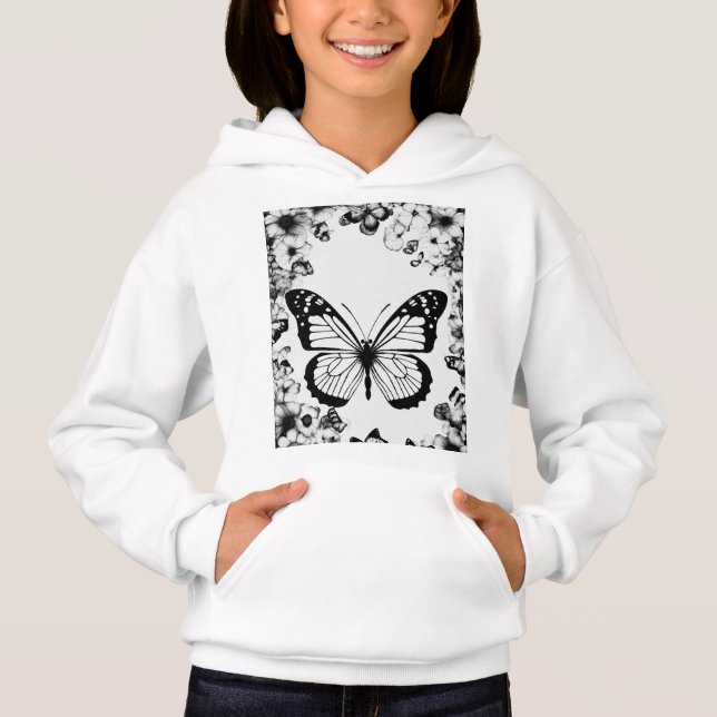 Camiseta Design do logotipo borboleta Elegante - (Frente)