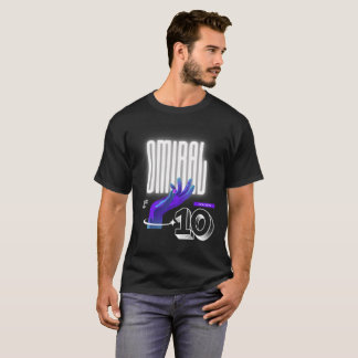 Camiseta DESIGN do logotipo de neon de mão futurística OMIR