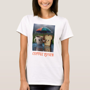 Camiseta Design do logotipo do café com tampa frontal para 
