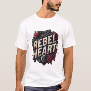 Camiseta Design do logotipo Rebel Heart 3D - Distrito Grung