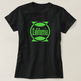 Camiseta Design do logotipo verde amarelo da Califórnia nº 