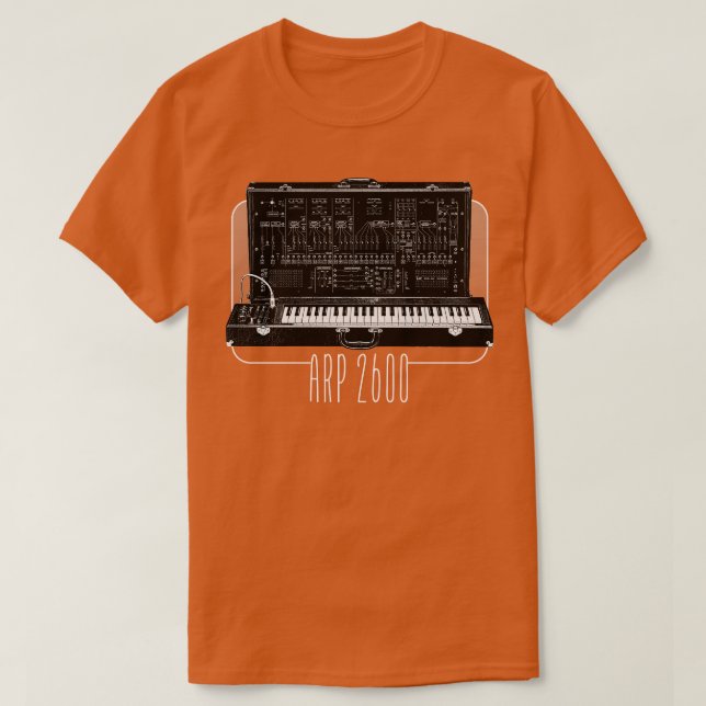 Camiseta DESIGN do Lover do Sintetizador Retroativo ARP 260 (Frente do Design)