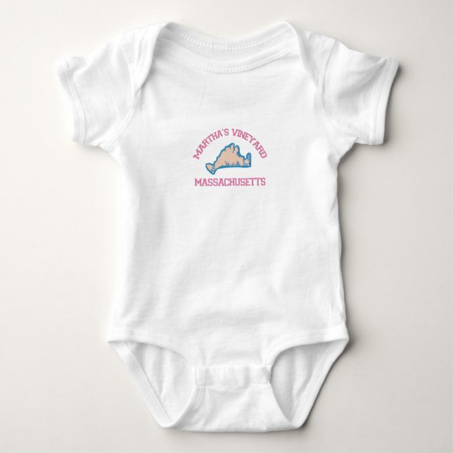 Camiseta Design do "Mapa" de Martha's Vineyard. (Frente)