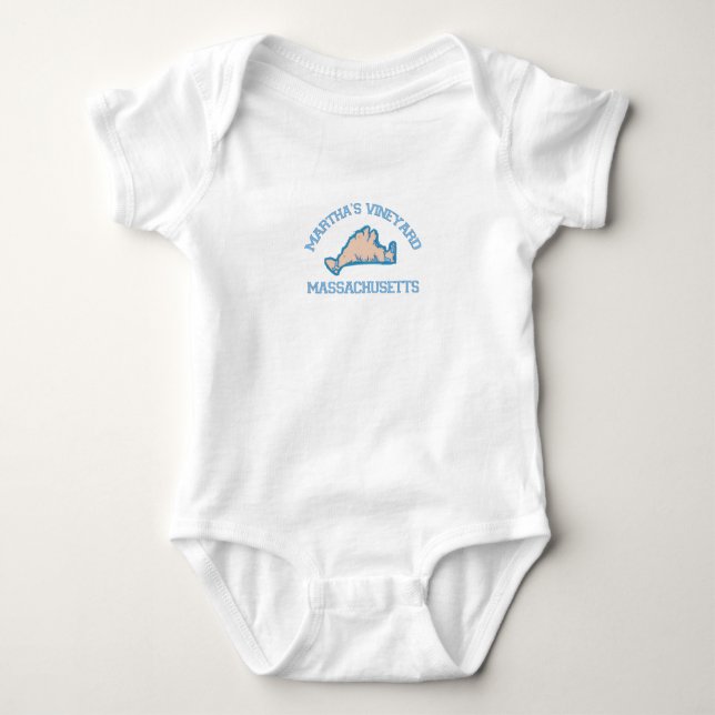 Camiseta Design do "Mapa" de Martha's Vineyard. (Frente)