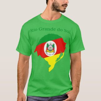 Camiseta Design do Mapa do Rio Grande do Sul