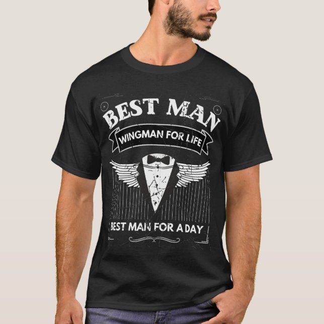 Camiseta Design do Melhor Homem Wingman (Frente)