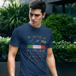 CAMISETA DESIGN DO MÊS DO PATRIMÔNIO HISPÂNICO NACIONAL
