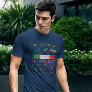 CAMISETA DESIGN DO MÊS DO PATRIMÔNIO HISPÂNICO NACIONAL
