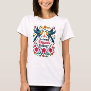 Camiseta Design do Mês do Patrimônio Nacional Hispânico