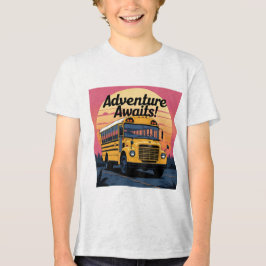 Camiseta Design do ônibus escolar Vintage