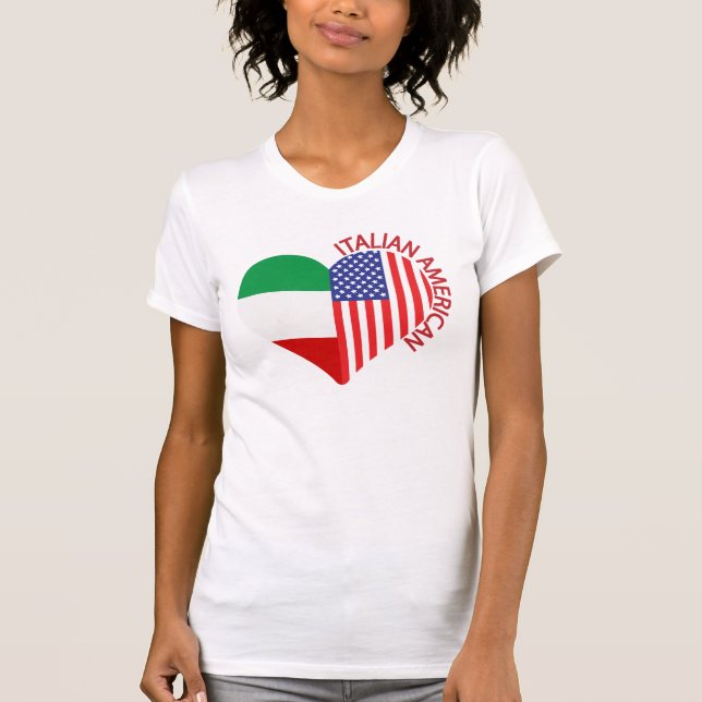 Camiseta Design do Orgulho Nacional Italiano Bandeira do Co (Frente)